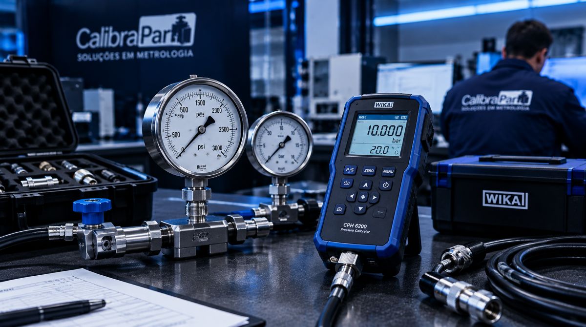 Manômetros e instrumentos de pressão para manutenção